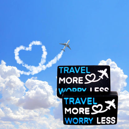 Travel More Worry Less Focal Bead, Silicone Focal Beads 25