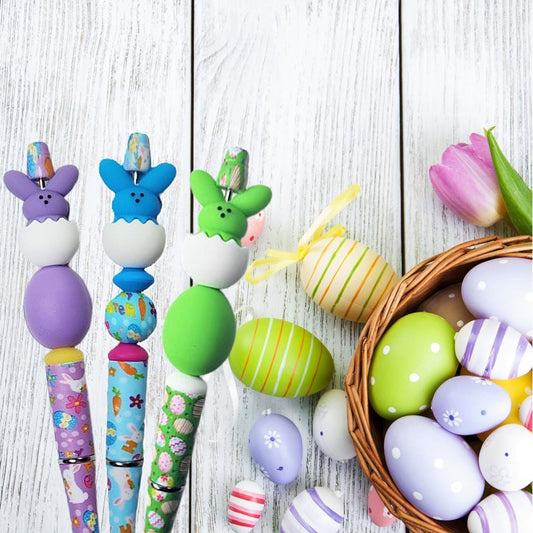 3D Easter Bunny Beaded Pens