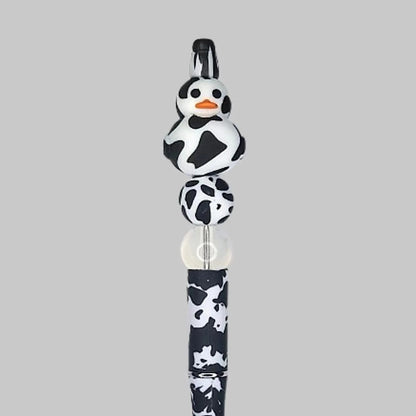 3D Duck Cow Print Beaded Pen