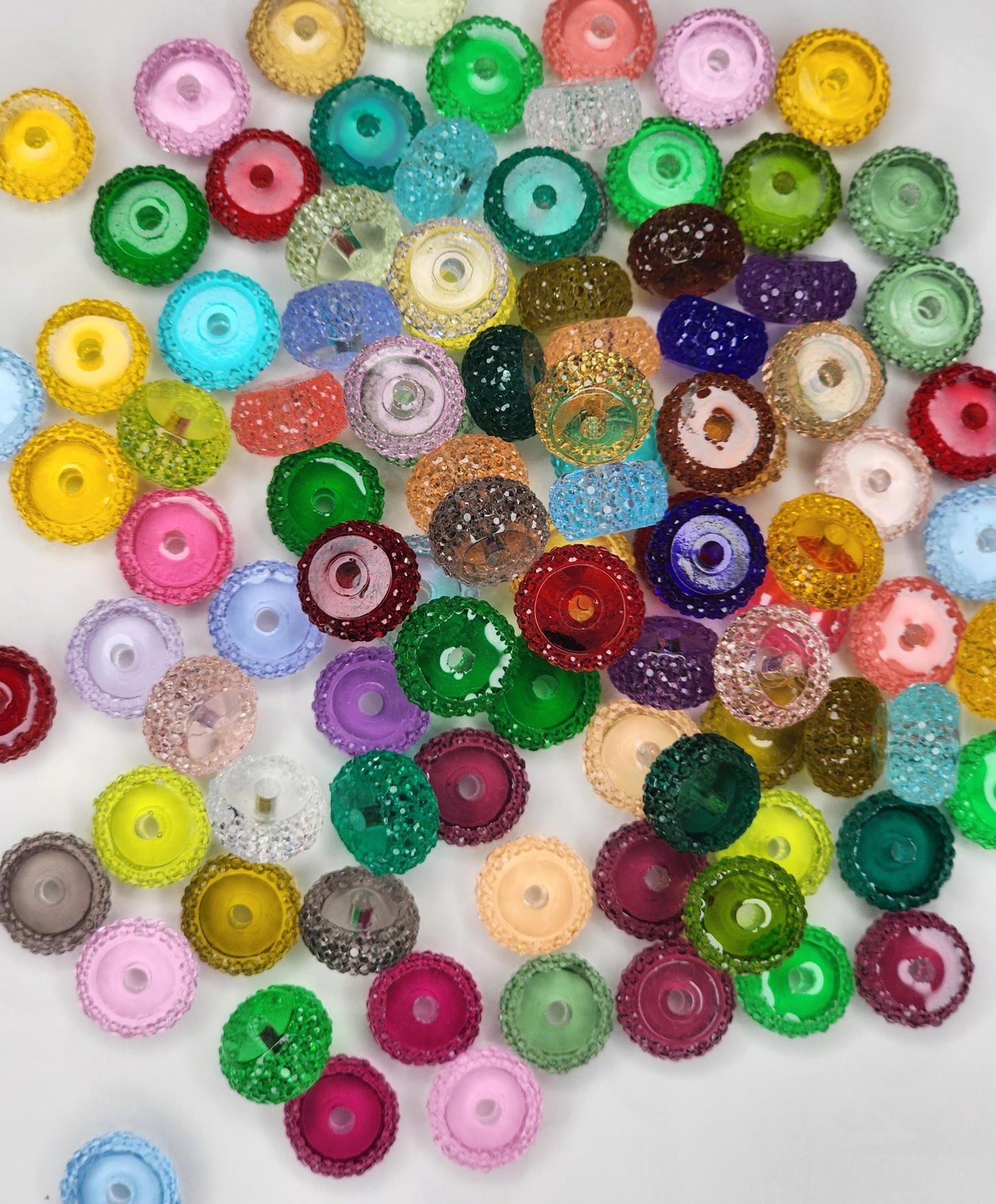 12mm Acrylic Wheel Sugar Beads (20 Pack)