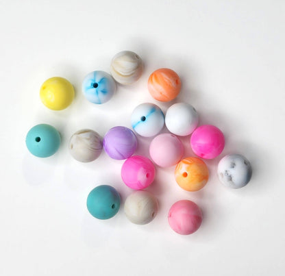 15mm Marble Beads (10 Pack)