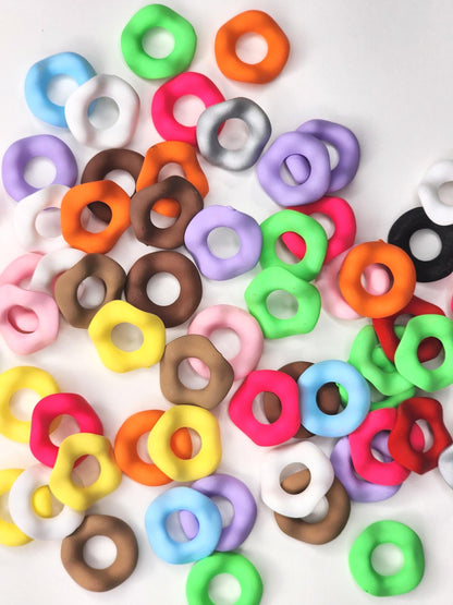 15mm Matte Wavy Spacers Random Color (20 Pack)
