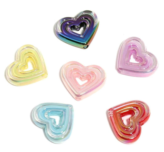 Heart Color Mix Beads (5 Pack)