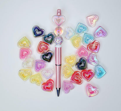 Heart Color Mix Beads (5 Pack)