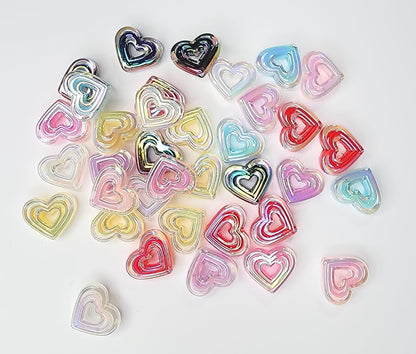 Heart Color Mix Beads (5 Pack)
