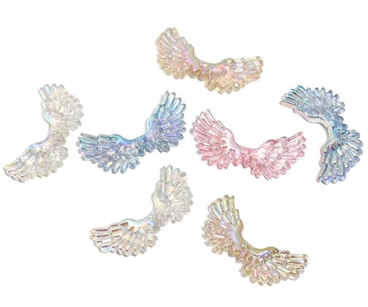 Angel Wings with Heart Beads