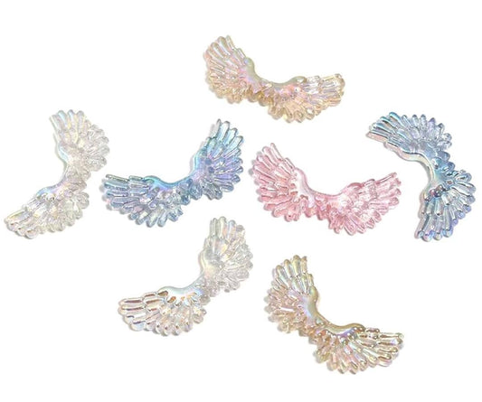 Angel Wings with Heart Beads