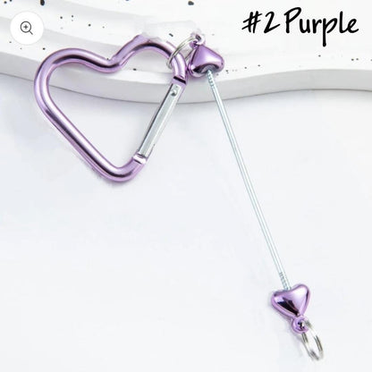 Heart Shaped Beadable Keychains