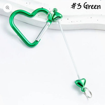 Heart Shaped Beadable Keychains
