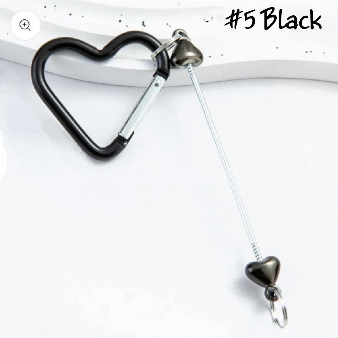 Heart Shaped Beadable Keychains