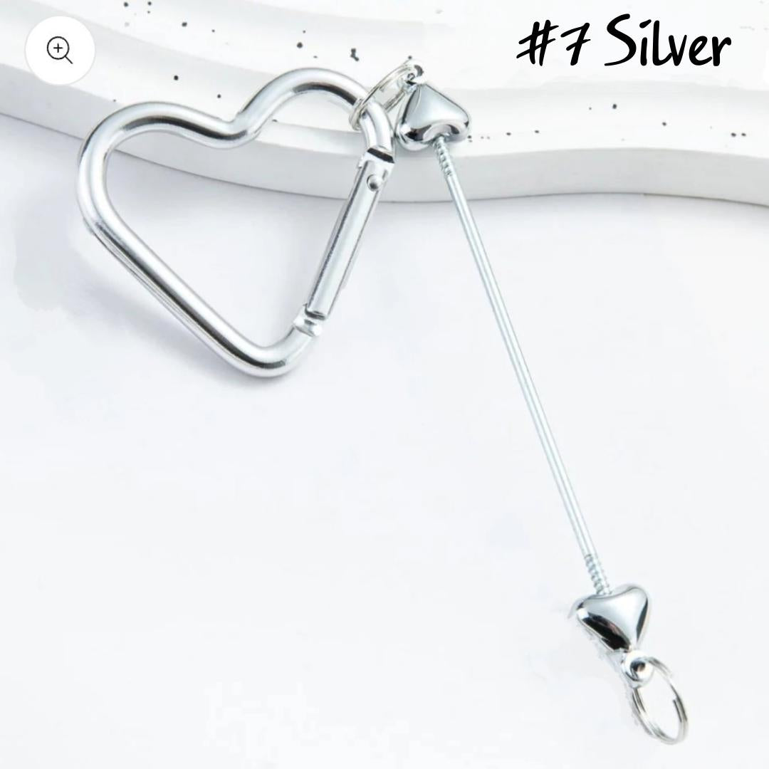 Heart Shaped Beadable Keychains