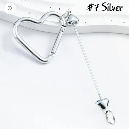 Heart Shaped Beadable Keychains