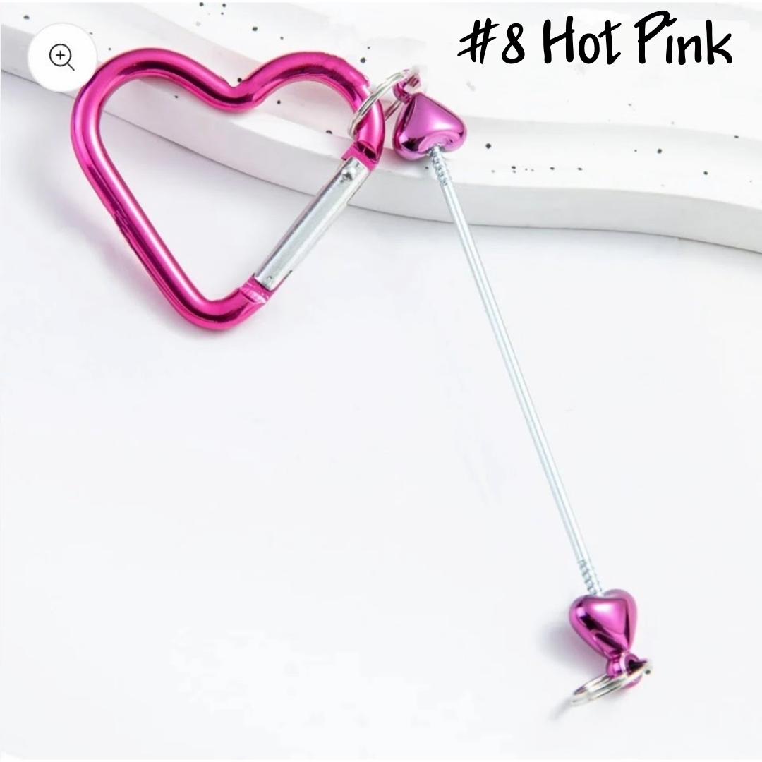 Heart Shaped Beadable Keychains