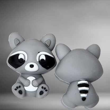 3D Raccoon Focal Bead