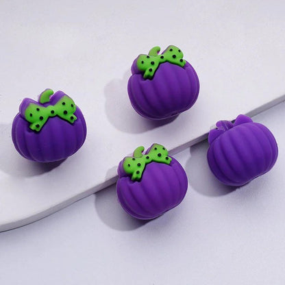 3D Pumpkin with Bow Focal Bead