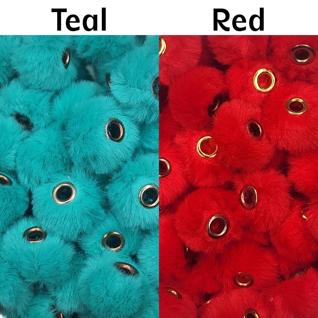 16mm Pom Pom Spacers for Pens, Fuzzy Spacer Beads, Beading Supplies, Craft Supplies
