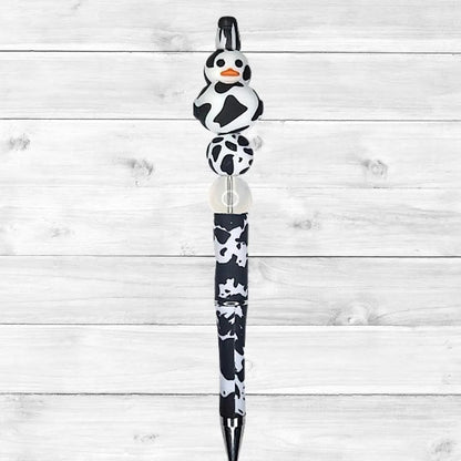 3D Duck Cow Print Beaded Pen