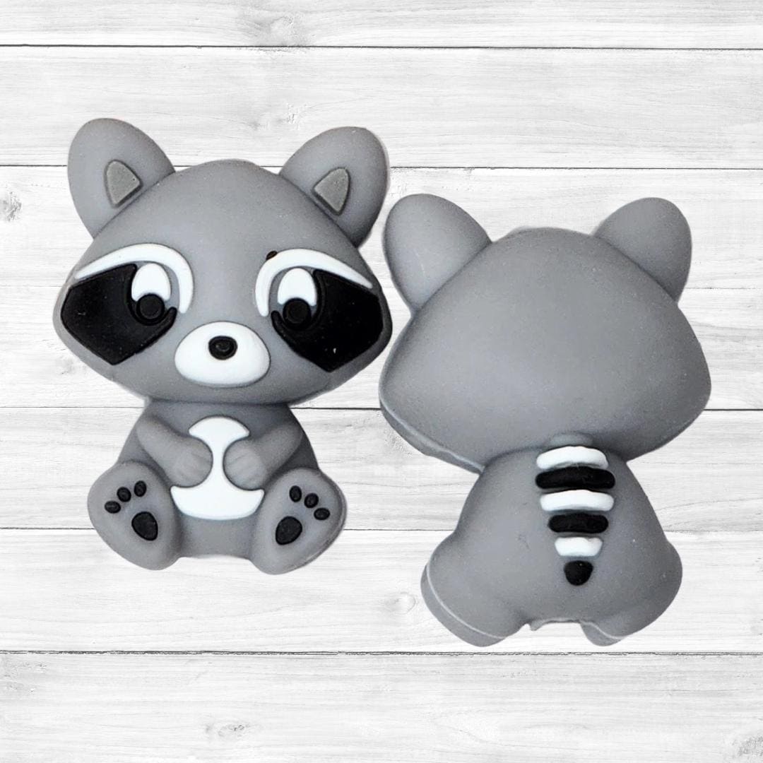 3D Raccoon Focal Bead