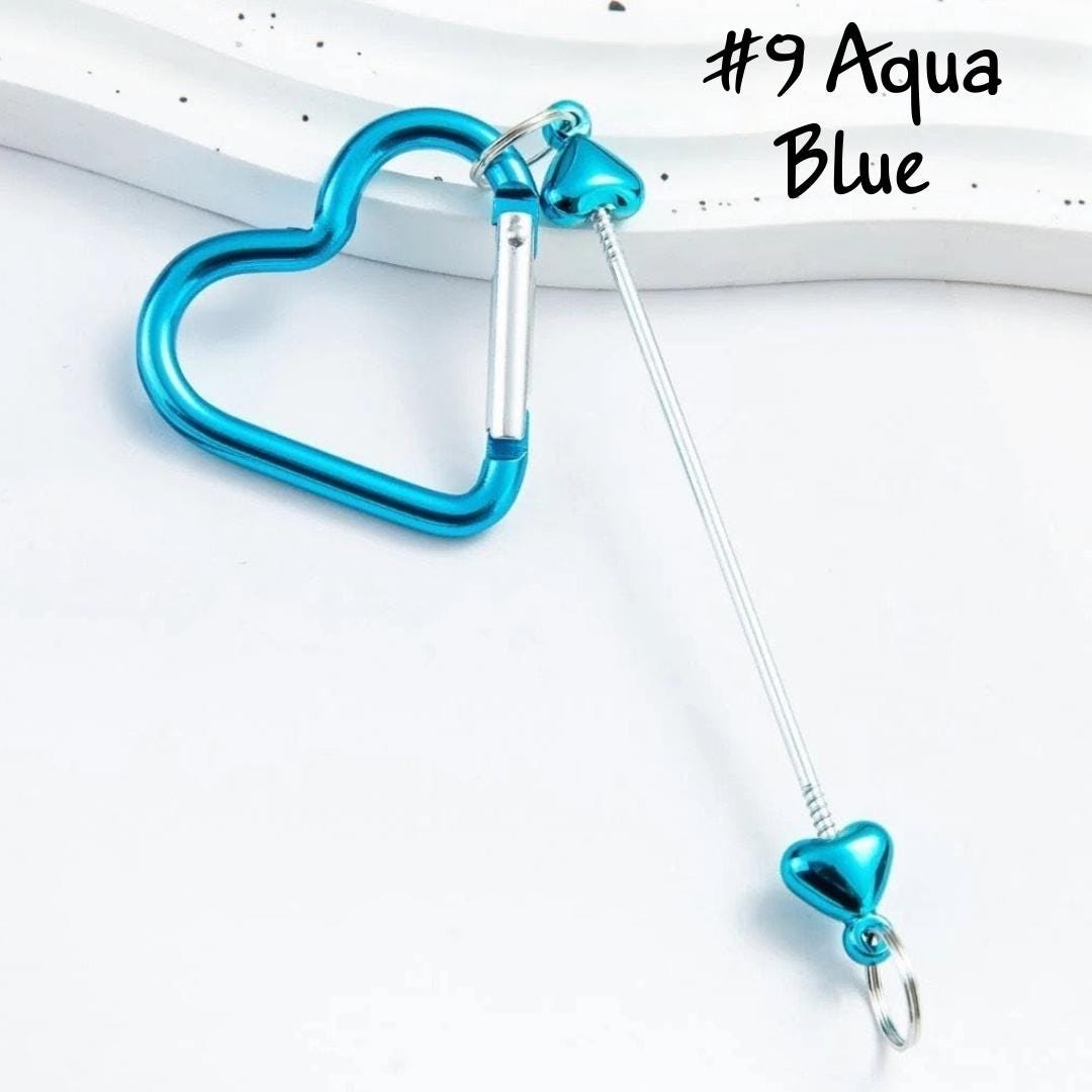 Heart Shaped Beadable Keychains