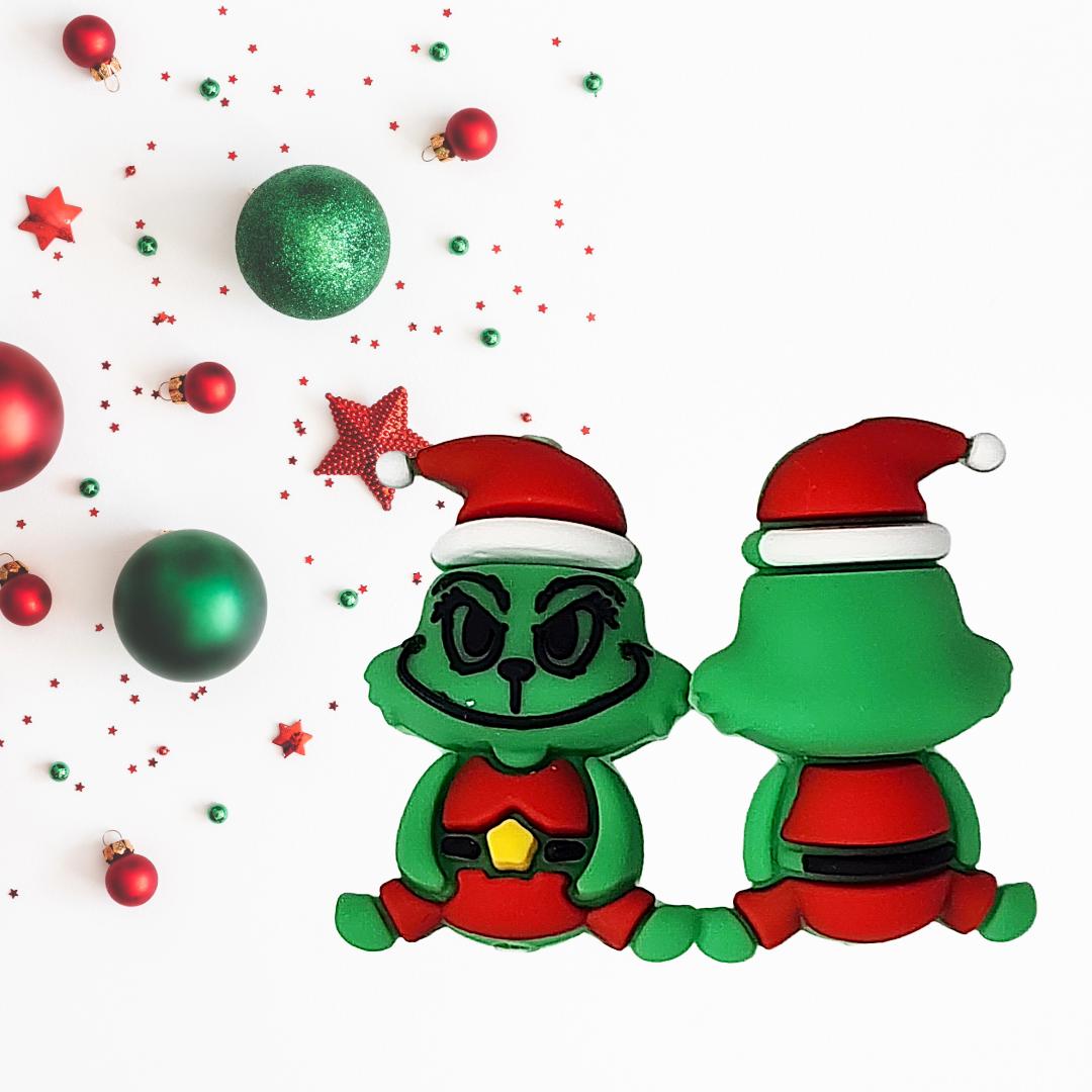 Christmas Hat Mean Green Guy Focal Bead