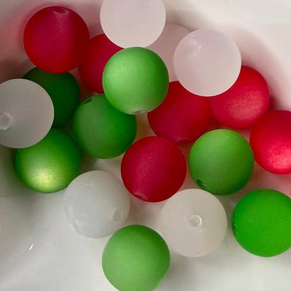 16mm Cat Eye Beads Christmas Mix