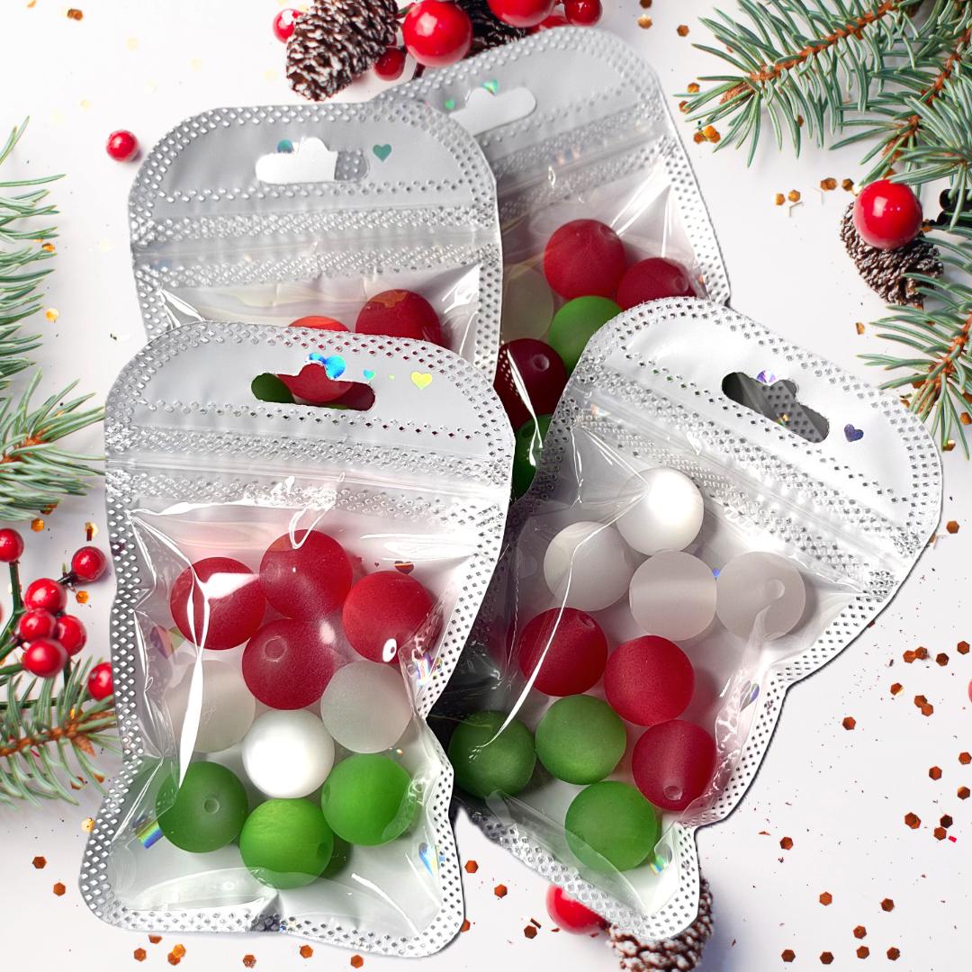 16mm Cat Eye Beads Christmas Mix