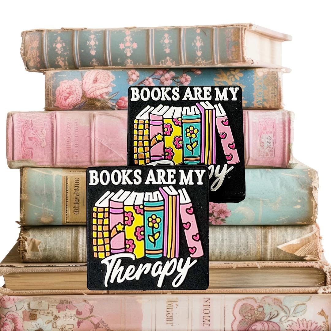 Books Are My Therapy Focal Bead 166