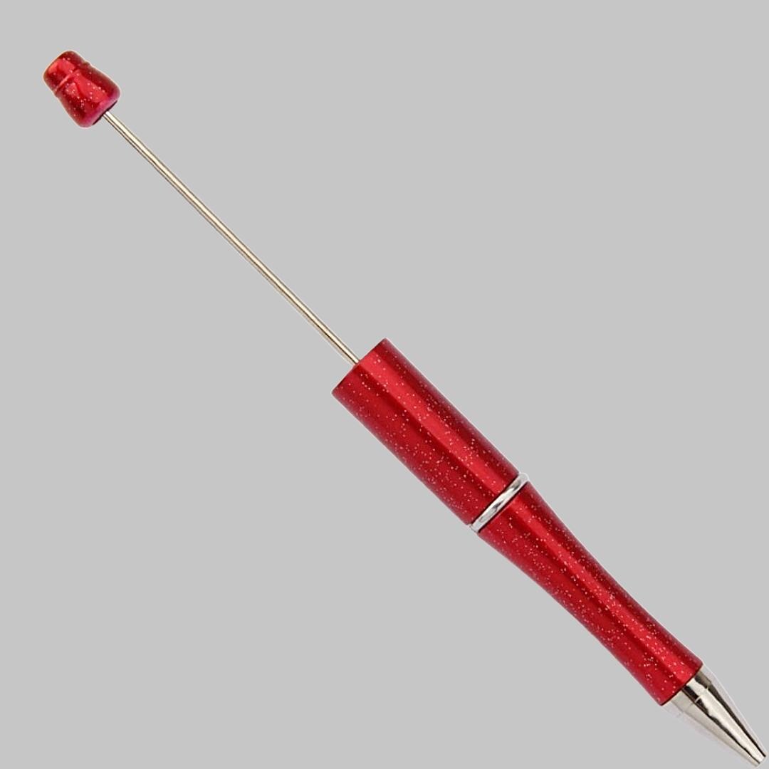 Red & Green Glitter Beadable Pen Blanks