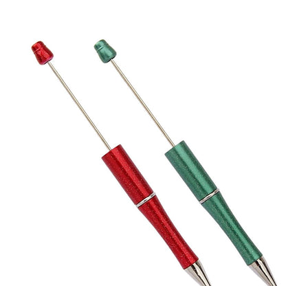 Red & Green Glitter Beadable Pen Blanks