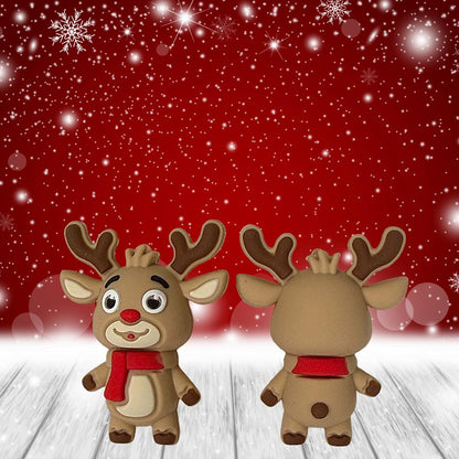 3D Reindeer with Scarf Focal Bead