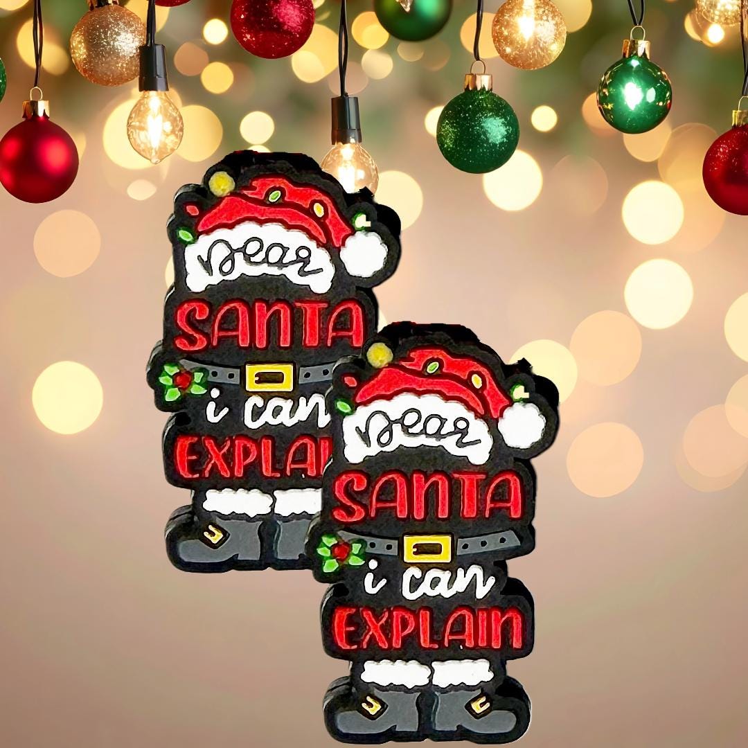 Dear Santa, I Can Explain Focal Bead