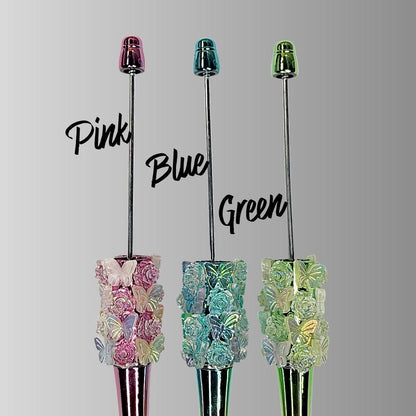 Butterfly and Rose Ombre Beadable Pen Blanks