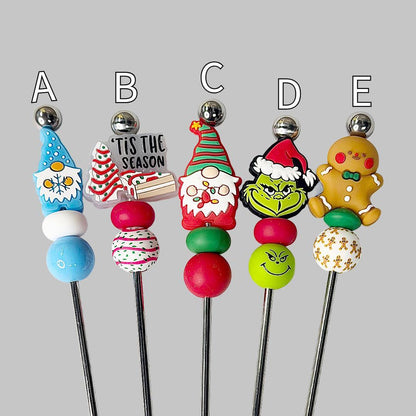 Beaded Christmas Coffee Stir Stick, Gnome Stir Stick, Gingerbread Man Stir Stick, Mug stirrer, Cocktail Stir Stick, Beverage Stirrer