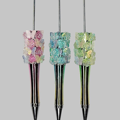 Butterfly and Rose Ombre Beadable Pen Blanks