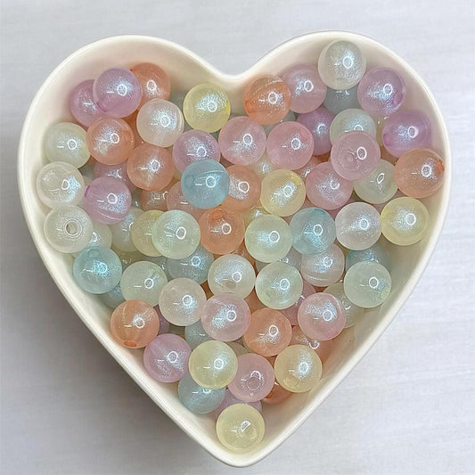 16mm Glittery Mix Acrylic Beads (10 Pack)