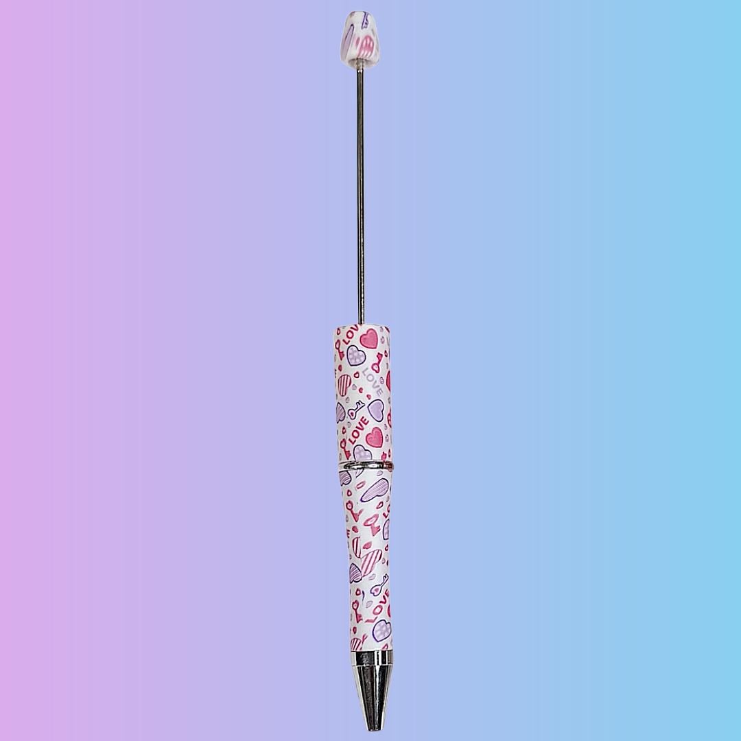 Valentine's Day Print Beadable Pens
