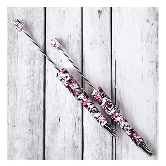 Heart Print Beadable Pens
