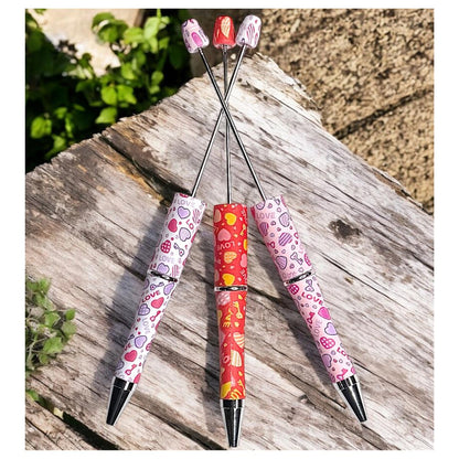 Valentine's Day Print Beadable Pens