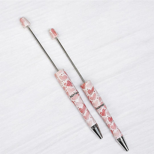 Heart Print Beadable Pens