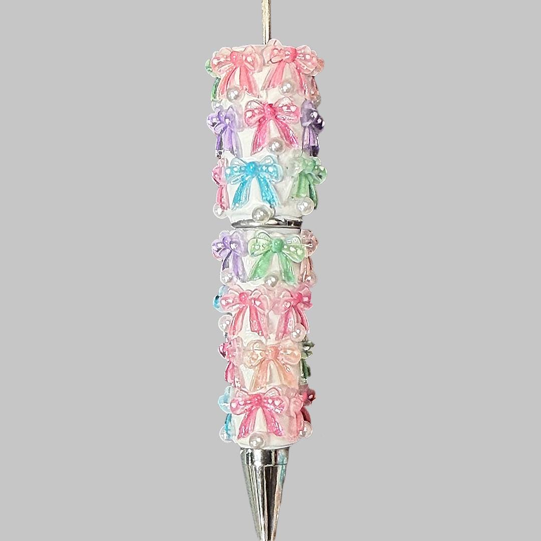Bows & Pearl Clay Beadable Pen Blanks