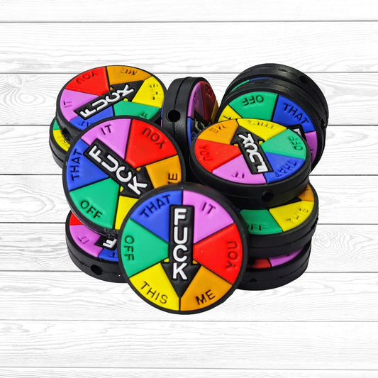 F Color Wheel Focal Bead 88