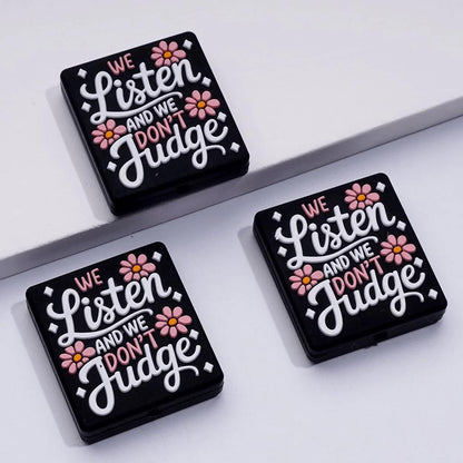 We Listen and We Don't Judge Focal Bead 43