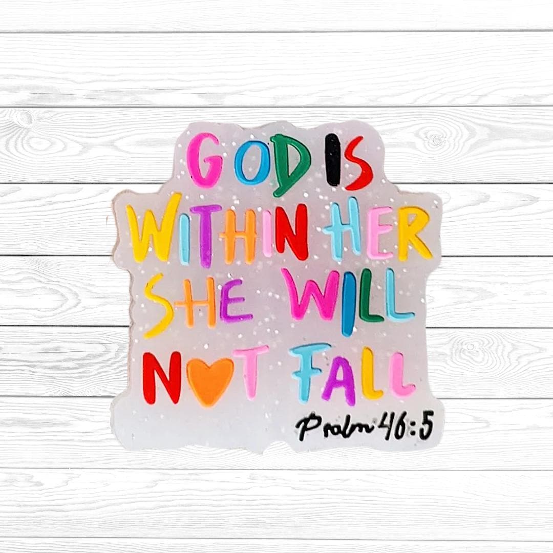 God is Within Her She Will Not Fall Focal Bead 36