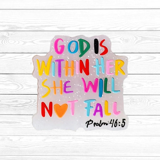 God is Within Her She Will Not Fall Focal Bead 36