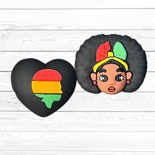 3D Juneteenth Silicone Focal Bead