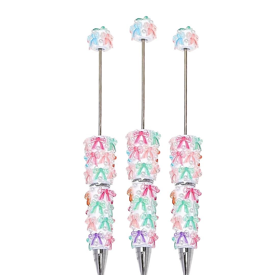 Bows & Pearl Clay Beadable Pen Blanks