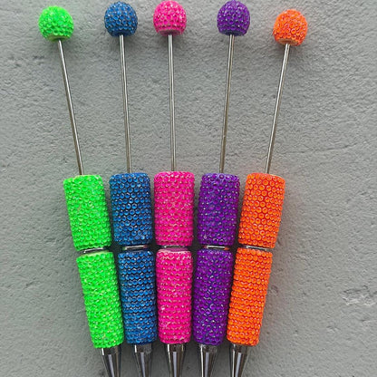 Neon Rhinestone Multi-Pack Beadable Pen Blanks