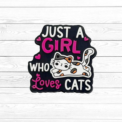Just a Girl That Loves Cats Focal Bead 19