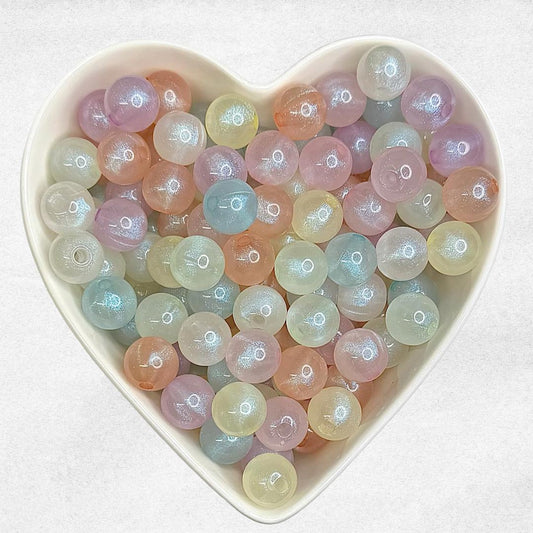 16mm Glittery Mix Beads (10 Pack)
