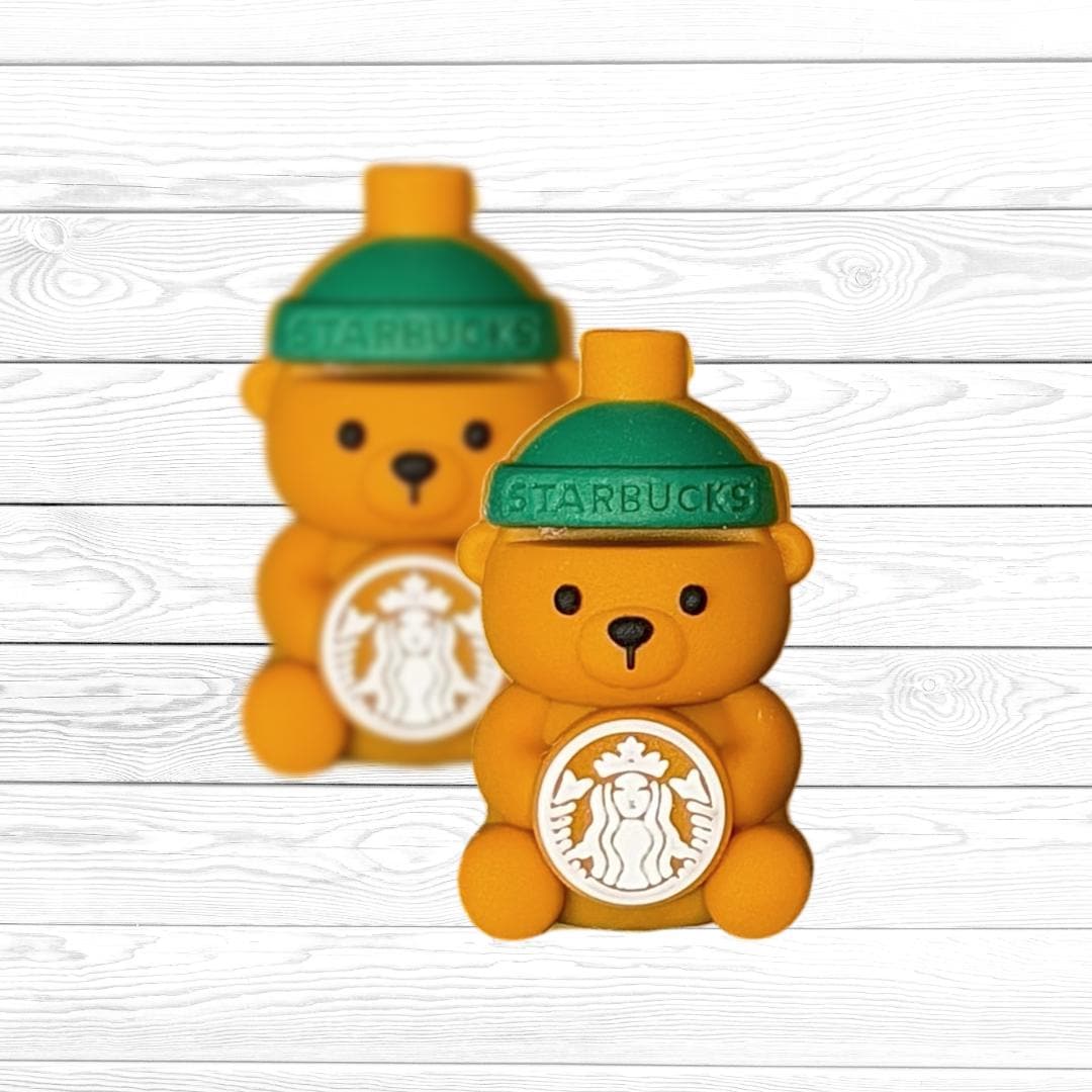 3D Coffee Bear Focal Bead
